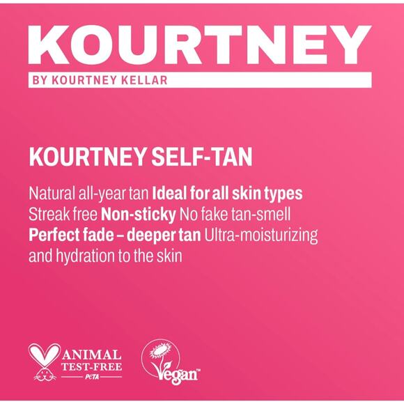 KOURTNEY KELLAR SELF TANNING MOUSSE BRAND NEW WITH TANNING MITT Shade Medium - Picture 6 of 6